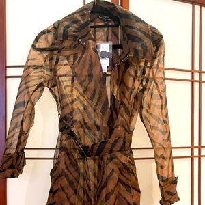 WHBM animal print duster